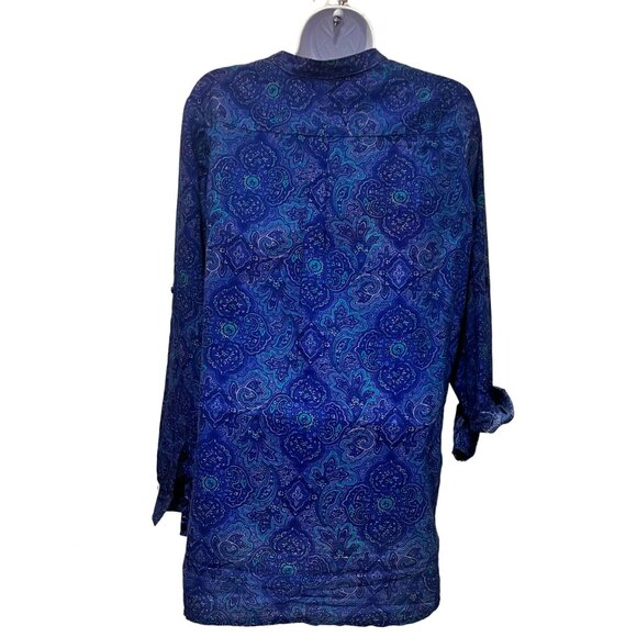 Gap Paisley Print Tunic Top Size SMALL,  Long Sleeve, EUC - Picture 2 of 5